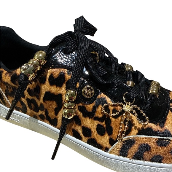 BNWT Michael Kors Scotty Cheetah Haircalf Print Low-Top Fashion Sneaker - - Picture 5 of 7